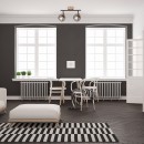 Rabalux 3128 přisazené stropní bodové svítidlo Grendel 2x40W | E14 - dřevo, černá