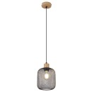 Rabalux 3131 závěsné stropní svítidlo Grendel 1x60W | E27 - dřevo, černá