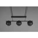 Trio 313300332 závěsné stropní svítidlo Fletcher 3x40W | E14 - nastavitelná výška, matná černá