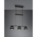 Trio 313300332 závěsné stropní svítidlo Fletcher 3x40W | E14 - nastavitelná výška, matná černá