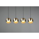 Trio 313300408 závěsné stropní svítidlo Fletcher 4x40W | E14 - nastavitelná výška, mosaz
