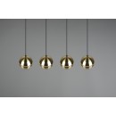 Trio 313300408 závěsné stropní svítidlo Fletcher 4x40W | E14 - nastavitelná výška, mosaz