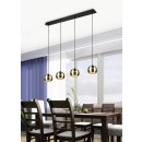 Trio 313300408 závěsné stropní svítidlo Fletcher 4x40W | E14 - nastavitelná výška, mosaz