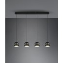 Trio 313300432 závěsné stropní svítidlo Fletcher 4x40W | E14 - nastavitelná výška, matná černá