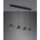 Trio 313300432 závěsné stropní svítidlo Fletcher 4x40W | E14 - nastavitelná výška, matná černá