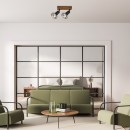 Rabalux 3138 přisazené stropní bodové svítidlo Zeus 2x40W | E14 - dřevo, černá