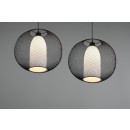 Trio 313900232 závěsné stropní svítidlo Filo 2x60W | E27 - nastavitelná výška, černá