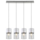 Rabalux 3156 závěsné stropní svítidlo Zelkova 4x40W | E27 - hliník