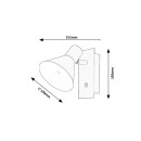 Rabalux 3157 přisazené stropní bodové svítidlo Alvaro 1x40W | E14 - černá, zlatá