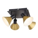 Rabalux 3159 přisazené stropní svítidlo Alvaro 4x40W | E14 - černá, zlatá