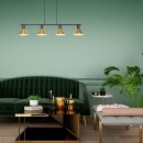 Rabalux 3160 závěsné stropní svítidlo Alvaro 4x40W | E27 - černá, zlatá