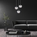 Rabalux 3178 závěsné stropní svítidlo Monet 3x40W | E27 - kouřová, chrom