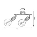 Rabalux 3215 přisazené stropní svítidlo Fidel 2x25W | E27 - antická zlatá