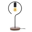 Rabalux 3220 stolní svítidlo Rufin 1x40W | E27 - černá, dřevo