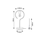 Rabalux 3220 stolní svítidlo Rufin 1x40W | E27 - černá, dřevo