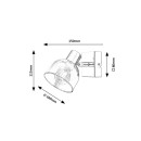 Rabalux 3248 nástěnné bodové svítidlo Tarien 1x40W | E14 - chrom, kouřová
