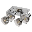 Rabalux 3250 přisazené stropní svítidlo Tarien 4x40W | E14 - chrom, kouřová