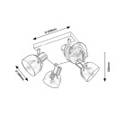 Rabalux 3250 přisazené stropní svítidlo Tarien 4x40W | E14 - chrom, kouřová