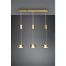 Trio 326510308 LED závěsné stropní svítidlo Franklin 3x9W | 3150lm | 3000K - 3 fázové stmívání, nastavitelná výška, mosaz