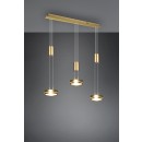 Trio 326510308 LED závěsné stropní svítidlo Franklin 3x9W | 3150lm | 3000K - 3 fázové stmívání, nastavitelná výška, mosaz