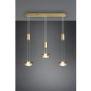 Trio 326510308 LED závěsné stropní svítidlo Franklin 3x9W | 3150lm | 3000K - 3 fázové stmívání, nastavitelná výška, mosaz