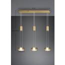 Trio 326510308 LED závěsné stropní svítidlo Franklin 3x9W | 3150lm | 3000K - 3 fázové stmívání, nastavitelná výška, mosaz