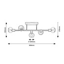 Rabalux 3296 přisazené stropní svítidlo Sullivan 5x40W | E14 - černá