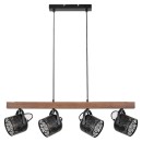 Rabalux 3300 závěsné stropní svítidlo Rotem 4x40W | E14 - dřevo, černá