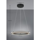 Trio 331010132 LED závěsné stropní svítidlo AMADOR | 34W integrovaný LED zdroj | 4000lm | 2300+3000+4000K | Trio - SwitchDimmer | na lanku