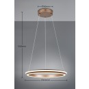 Trio 331010165 LED závěsné stropní svítidlo AMADOR | 34W integrovaný LED zdroj | 4000lm | 2300+3000+4000K | Trio - SwitchDimmer | na lanku