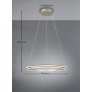 Trio 331019107 LED závěsné stropní svítidlo AMADOR | 48W integrovaný LED zdroj | 5800lm | 2300+3000+4000K | Trio - SwitchDimmer | na lanku