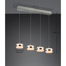 Trio 331410407 LED závěsné stropní svítidlo DIOS | 8W integrovaný LED zdroj | 800lm | 2300+3000+4000K | Trio - SwitchDimmer