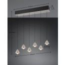 Trio 337010607 LED závěsné stropní svítidlo ROMEO | 7W integrovaný LED zdroj | 700lm | 2300+3000+4000K | stahovací