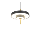 Trio T340210180 LED závěsné stropní svítidlo KEATON  | 10W integrovaný LED zdroj | 1x1200lm | 2300+3000+4000K | Trio - SwitchDimmer | černá | zlatá