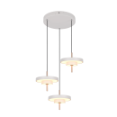 Trio T340230376 LED závěsné stropní svítidlo KEATON  | 10W integrovaný LED zdroj | 3x1200lm | 2300+3000+4000K | Trio - SwitchDimmer | šedá