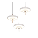 Trio T340230376 LED závěsné stropní svítidlo KEATON  | 10W integrovaný LED zdroj | 3x1200lm | 2300+3000+4000K | Trio - SwitchDimmer | šedá