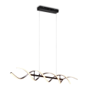 Trio 341810205 LED závěsné stropní svítidlo Sequence 1x45W | 5600lm | 2300K+3000K+4000K - nastavitelná výška, DIP Switch, 3 fázové stmívání, černá, hliník