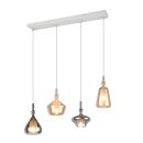 Trio T349400417 závěsné stropní svítidlo ALDEA  | 4x10W E14 | na lanku | žlutá | bílá | pestrobarevná