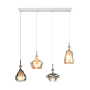 Trio T349400417 závěsné stropní svítidlo ALDEA  | 4x10W E14 | na lanku | žlutá | bílá | pestrobarevná