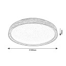 Rabalux 3500 LED stropní svítidlo Sherwood 1x50W | 4000lm | 3000-6500K | RGB - dálkové ovládání, nastavitelná teplota osvětlení, hvězdný efekt, časovač, noční režim, stmívatelné, dřevo