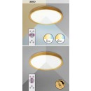 Rabalux 3500 LED stropní svítidlo Sherwood 1x50W | 4000lm | 3000-6500K | RGB - dálkové ovládání, nastavitelná teplota osvětlení, hvězdný efekt, časovač, noční režim, stmívatelné, dřevo