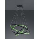 Trio 352710342 LED závěsné stropní svítidlo Aaron 1x80W | 7000lm | 3000-6000K | IP20 | RGBW - stmívatelné, dálkové ovládání, paměťová funkce, nastavení teploty osvětlení, technologie WiZ, antracit