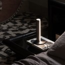 Ideal lux 354149 LED stolní lampička DORICA  | 8W integrovaný LED zdroj | 350lm | 3000K | s vypínačem | chrom