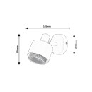 Rabalux 3547 nástěnné svítidlo Fedora 1x40W | E14 - světle hnědá, zlatá