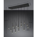 Trio SELECT  354811532  LED závěsné stropní svítidlo CALA  | 15x3,8W integrovaný LED zdroj | 15x450lm | 2300+3000+4000K