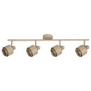 Rabalux 3550 přisazené stropní bodové svítidlo Fedora 4x40W | E14- světle hnědá, zlatá