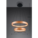 Trio 355039130 LED závěsné stropní svítidlo LYNWOOD | 37W integrovaný LED zdroj | 4300lm | 3000K | Trio - SwitchDimmer | na lanku