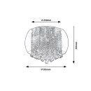 Rabalux 3598 stropní svítidlo Ninelle 6x40W | G9 - chrom, křišťál, kouřové sklo