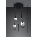 Trio T364130532 závěsné stropní svítidlo MATARO  E14