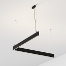 Ideal lux 368849 LED závěsné stropní svítidlo STEEL  | 38W integrovaný LED zdroj | 3270lm | 4000K | stahovací | na lanku | černá